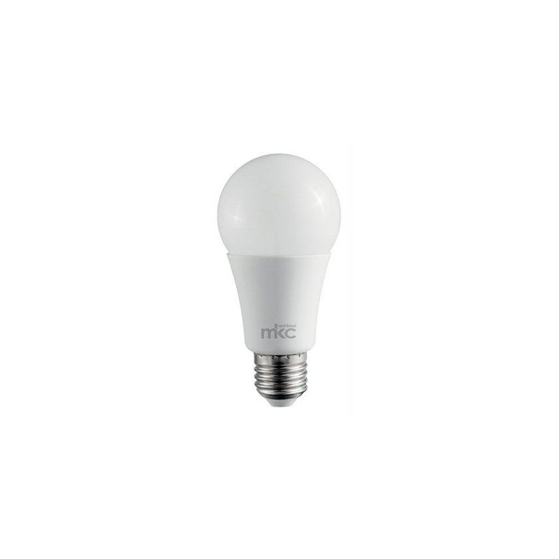 LAMPADINA LED A60 12W E27 220-240VCA 3000K LUCE BIANCA CALDA SCATOLA MKC LIGHT GOCCIA