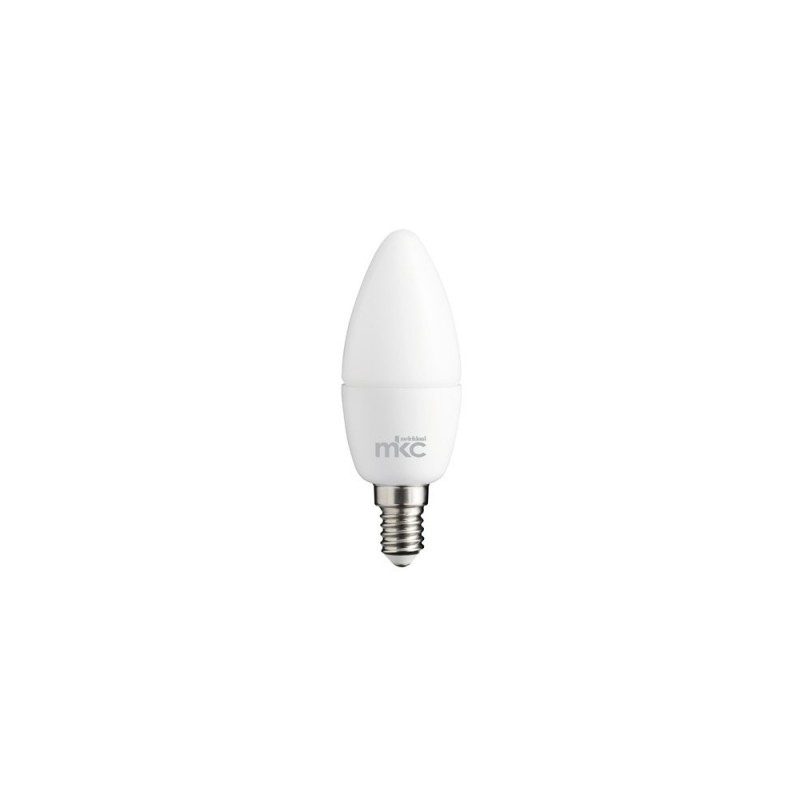 LAMPADINA LED 5,5W 220-240VCA E14 3000K LUCE BIANCA CALDA SCATOLA MKC LIGHT CANDELA