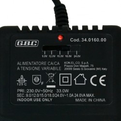 ALIMENTATORE IN CORRENTE ALTERNATA A TENSIONE VARIABILE 24W