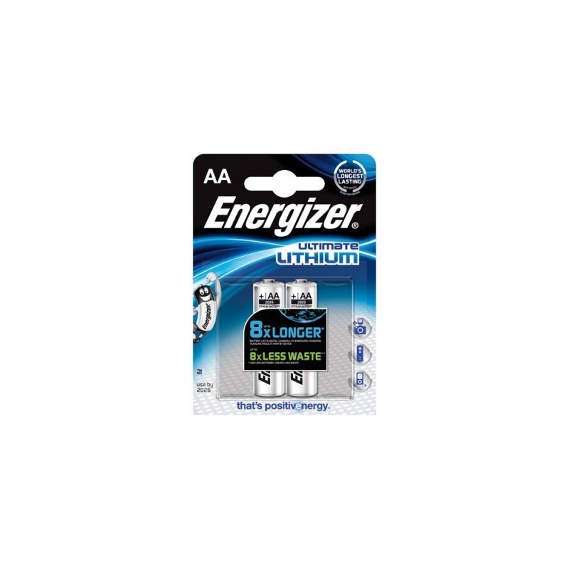 BATTERIA ULTIMATE LITIO ENERGIZER 2 PCS BLISTER AA