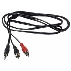 CAVETTO MINI JACK 3.5 / 2RCA S/S 1,5MT. N BL MKC AUDIOVIDEO MK4041/M/P/1.5M